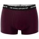 5. Le Coq Sportif Herren-Boxershorts, 3er-Pack, Schwarz, Grau, Burgunderrot