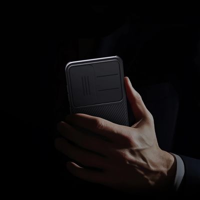 10. Nillkin CamShield Pro Hülle für Samsung Galaxy S25 mit Kameraabdeckung – Schwarz