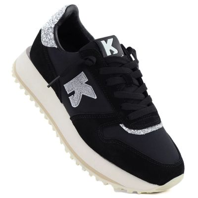 9. Schwarze Plateau-Sneaker Kobbo 100103
