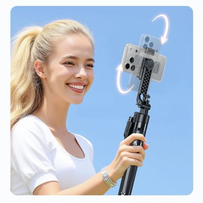 12. Universeller tragbarer Selfie-Stick-Halter für Handy/Kamera/DSLR – Advanced mit vierfüßiger Basis