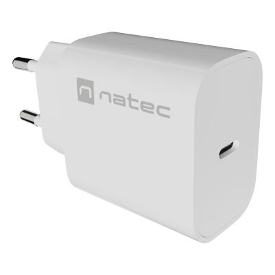 11. NATEC RIBERA 1x USB-C 20W Wandladegerät Weiß