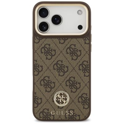 3. Guess 4G Strass Logo MagSafe Case für iPhone 17 Pro Max - Braun