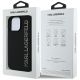 8. Karl Lagerfeld HC 3D Rubber Elongated Glitter iPhone 16 Pro Hülle - Schwarz