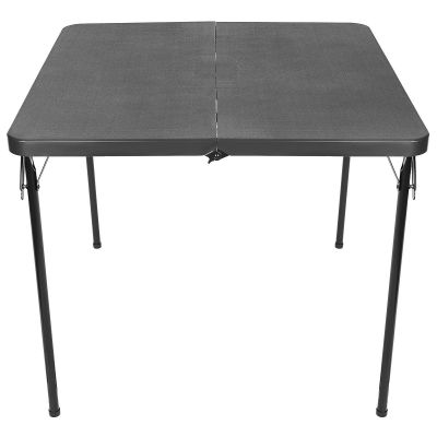 3. TOURISTEN-CATERING-SET, KLAPPTISCH 86,5 x 86,5 x 71 CM UND 4 SCHWARZE STÜHLE