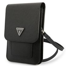 Guess Handtasche GUWBSATMBK schwarz / schwarzes Saffiano-Dreieck
