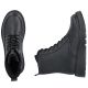 5. Schwarze Damen-Ankle-Boots aus Leder mit Plateau, Rieker 70410-00