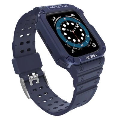 Schutzarmband für Apple Watch 42/44/45 mm Panzergehäuse-Armband - Blau