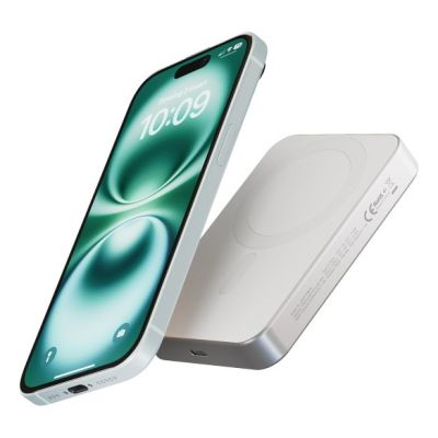 4. ZENS Slim Qi2 Aluminium Powerbank - 10000 mAh magnetische Powerbank kompatibel mit MagSafe und Qi2 (weiß)