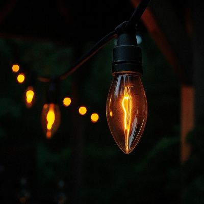 15. LICHTERKETTE MIT FLAMMENIMITIERUNG, 10 LEDs