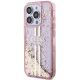 2. Guess Liquid Glitter Gold Stripes Hülle für iPhone 15 Pro – Rosa