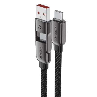 2. Acefast C13-04 USB-C - USB-A / USB-C Kabel 480Mb/s 3A 1,2m - Schwarz