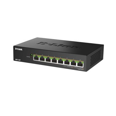 5. D-Link DMS-108P/E Netzwerk-Switch, unmanaged, 2,5-Gbit/s-Ethernet (100/1000/2500), PoE-fähig, Schwarz
