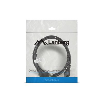 4. Lanberg CA-C13C-10CC-0018-BK Kabel (C13 / IEC C13 / IEC 320 C13 F - Shuko M; 1,8 m; schwarz)