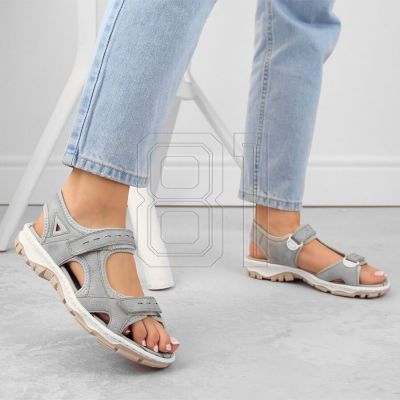 4. Bequeme Rieker W RKR674 Sandalen grau