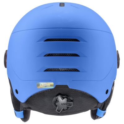 2. Kinder-Skihelm UVEX Rocket jr. Visor blau matt