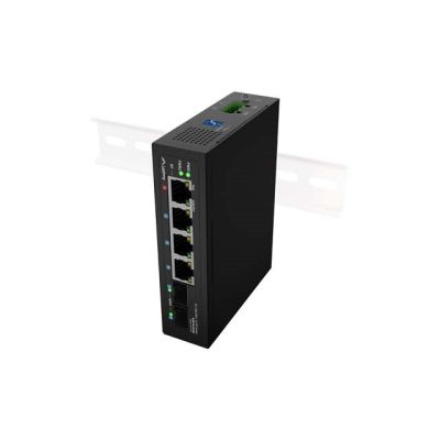7. LANBERG ILGE-4P-2S-90 LIGHT INDUSTRIAL POE 1XBT 3XAT 2XSFP DIN GIGABIT ETHERNET Switch