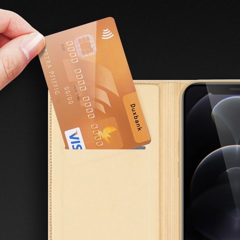 18. Dux Ducis Skin Pro Holster Flip Cover für iPhone 13 Pro gold