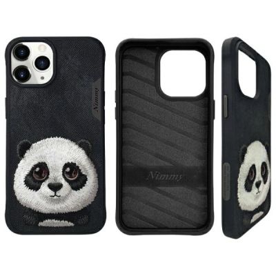 2. Nimmy Big Eyed Pet 2.0 Panda Hülle für iPhone 15 Pro - Schwarz