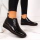 52. Rieker W R474 Schlangenleder Stiefeletten schwarz