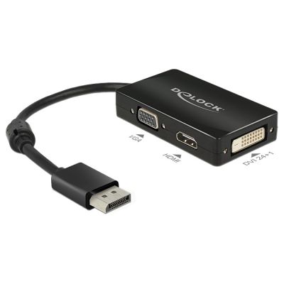 3. DeLOCK 0,16 m DisplayPort/VGA+HDMI+DVI 0,16 m VGA (D-Sub)+ HDMI + DVI Schwarz