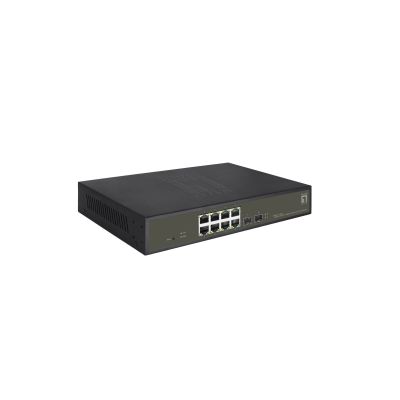 4. LevelOne Hilbt GB/SL PoE+ Switch 10-Port 19" 130W 1Gbps