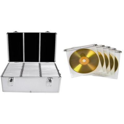 4. MediaRange BOX77 CD-Hüllen, 500 CDs, Silber