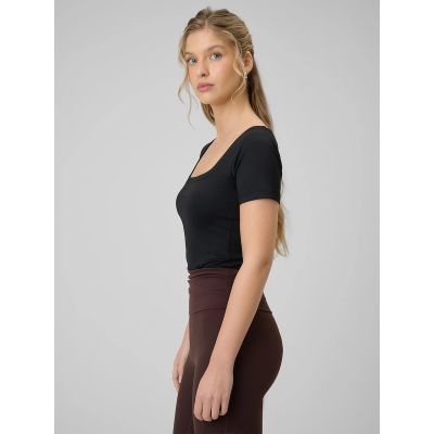 3. Damen-T-Shirt, schmal geschnitten, einfarbig, Größe 4F 4FRSS26TTSHF3633-20S