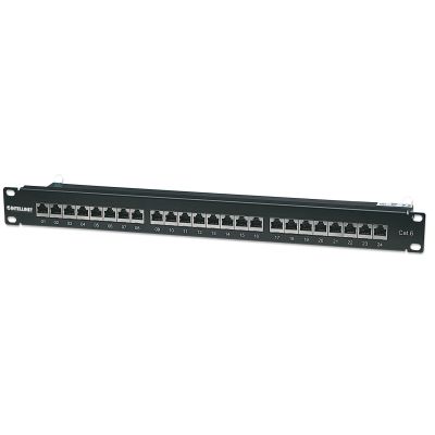 Intellinet Patchpanel 19 Zoll, 24 Ports, STP Kat. 6, schwarz
