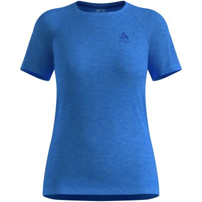 2. Damen-T-Shirt Odlo ESSENTIAL SEAMLESS mit Rundhalsausschnitt, kurzarm, blau