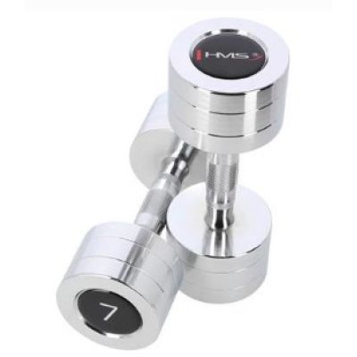 4. Chrome Hanteln 2x7 kg HMS CHD07