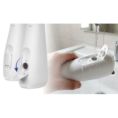15. ELDOM Bewässerungsgerät RY200B, 230 ml, wiederaufladbar, weiß, Betriebszeit 60 Min., Ladezeit ca. 6 Std., IPX7, Reiseetui, USB-Kabel