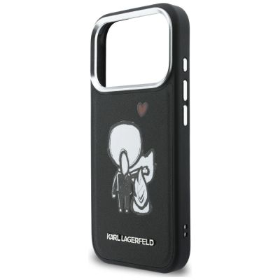 6. Karl Lagerfeld Karl & Choupette MagSafe Hülle mit Back Logo für iPhone 17 Pro Max – Schwarz