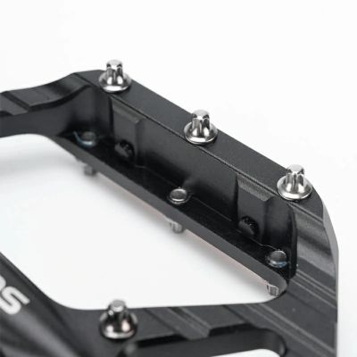 5. Rockbros C700 Reflektierende Aluminium-Plattform-Fahrradpedale – Schwarz