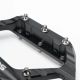 5. Rockbros C700 Reflektierende Aluminium-Plattform-Fahrradpedale – Schwarz