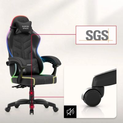 8. Huzaro Force 2.7 RGB Schwarzer Gaming-Stuhl