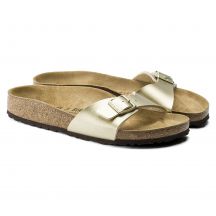 Birkenstock Madrid Birko-Flor Gold Damen Regular Wide Gold Flip-Flops (1016106)