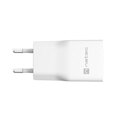 5. NATEC RIBERA GAN SLIM WANDLADEGERÄT USB-A USB-C 20W WEISS