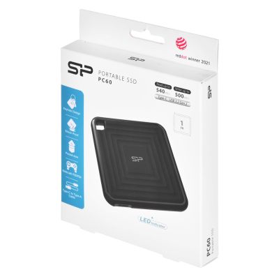 10. Externe SSD-Festplatte Silicon Power PC60 (1 TB; USB 3.2 Gen 2; SP010TBPSDPC60CK)