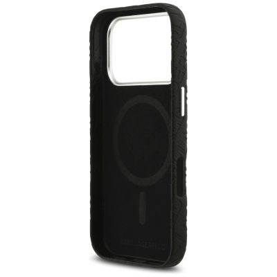 7. Karl Lagerfeld FW Stamped Karl MagSafe Hülle für iPhone 17 Pro - Schwarz