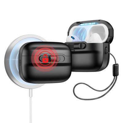 7. ESR Pulse Halolock Case mit MagSafe für Apple AirPods Pro 1/2 – Schwarz