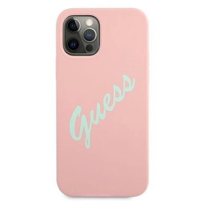 3. Guess GUHCP12MLSVSPG iPhone 12/12 Pro 6.1" rose grün/grün pink Hardcase Silikon Vintage