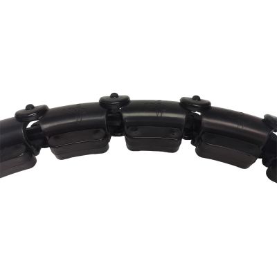6. Hula-Hoop-Reifen mit Massagefunktion und Gewichten, Schwarz, Energo Fit
