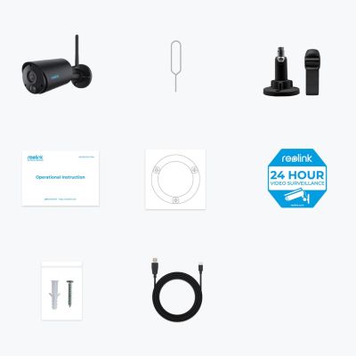 3. Reolink Argus B320 3MP Outdoor-IP-Kamera, Schwarz