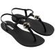 7. Ipanema Sandal Class Damen Flip-Flop Sandalen modisch Schwarz mit Gold