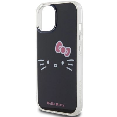6. Hello Kitty IML Kitty Face Hülle für iPhone 15 – Schwarz