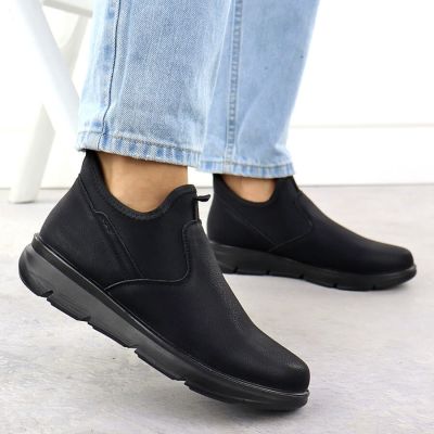 7. Schwarze Damen-Ankle-Boots, niedrig, Modell Potocki 25-90356