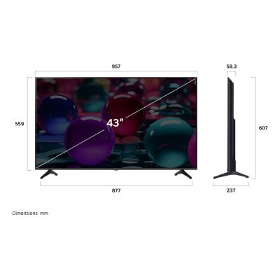 20. LG 43UA73003LA LED-Fernseher 43 Zoll 4K Ultra HD WebOS Dolby Digital DVB-T2 Schwarz