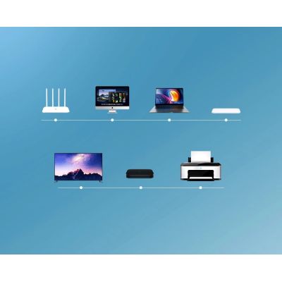 3. Ugreen Cable Ethernet-Patchkabel RJ45 Cat 6 UTP 1000Mbps 1m schwarz (20159)