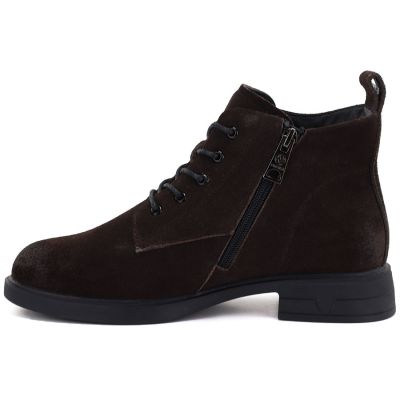 3. Damen-Ankle-Boots aus gefüttertem Wildleder, braun, Vinceza 39953