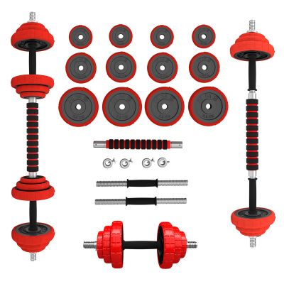 Gummierte Kurzhanteln HMS SGGX20 mit 20-kg-Langhantelfunktion